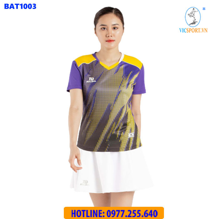 ÁO CẦU LÔNG NỮ BULBAL BAT1003 TÍM VÀNG - Hình ảnh 4