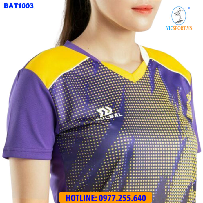 ÁO CẦU LÔNG NỮ BULBAL BAT1003 TÍM VÀNG - Hình ảnh 3