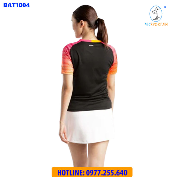 ÁO CẦU LÔNG NỮ BULBAL BAT1004 HỒNG CAM ĐEN - Hình ảnh 2