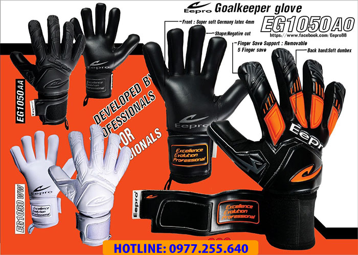 GĂNG TAY THỦ MÔN EEPRO 1050 MÀU ĐEN - Hình ảnh 2