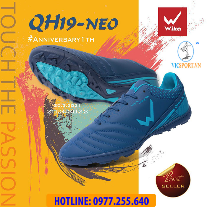 GIÀY ĐÁ BANH WIKA QH19 NEO MÀU TÍM THAN