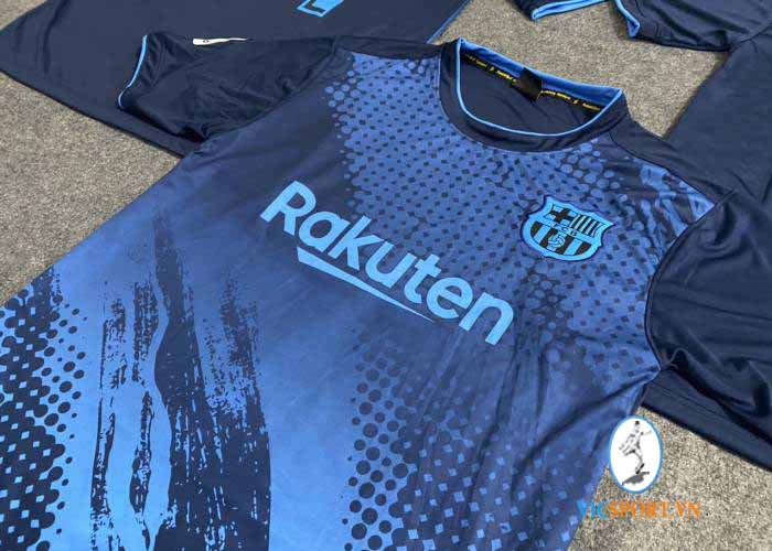 ÁO BARCELONA XANH ĐEN IN CHO KHÁCH - Hình ảnh 2