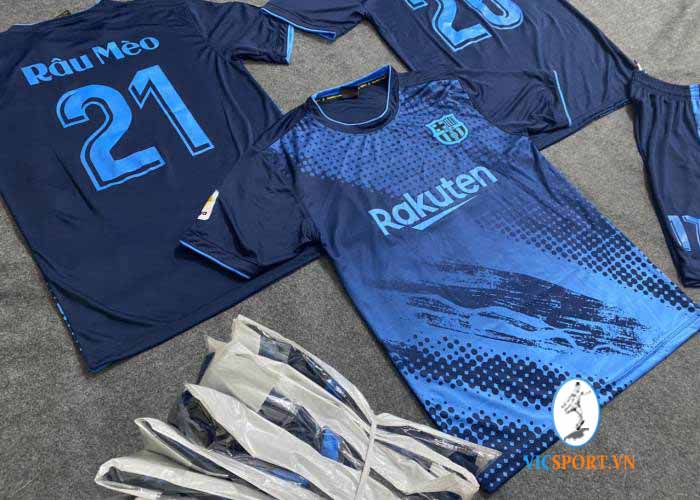 ÁO BARCELONA XANH ĐEN IN CHO KHÁCH - Hình ảnh 5