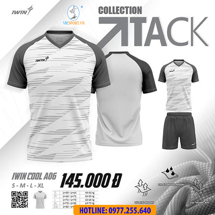 ÁO ĐÁ BANH IWIN ATACK MÀU TRẮNG