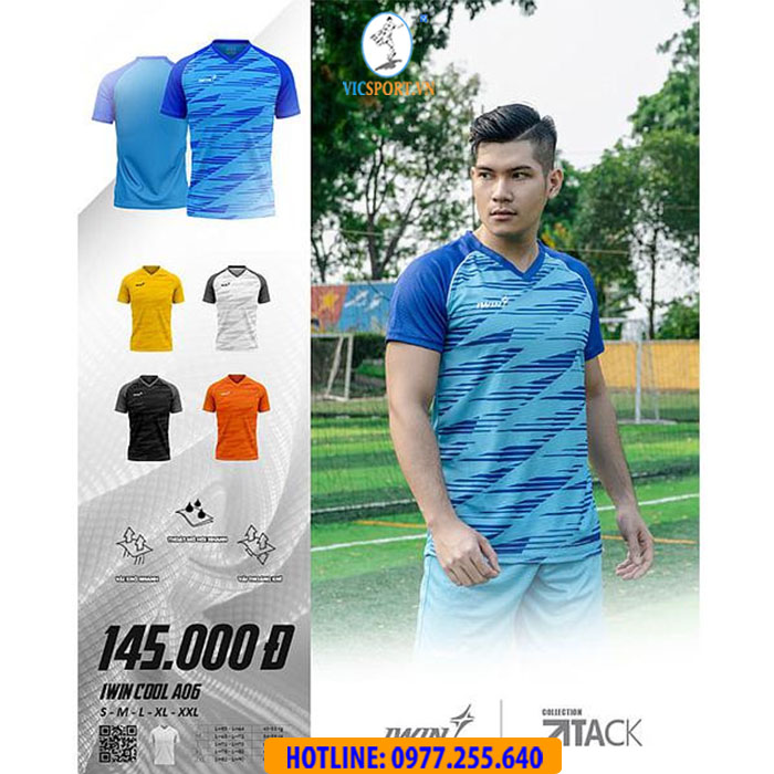 ÁO ĐÁ BANH IWIN ATACK MÀU XANH - Hình ảnh 2