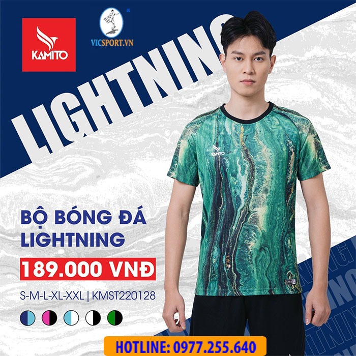 ÁO ĐÁ BANH KAMITO LIGHTNING XANH RÊU