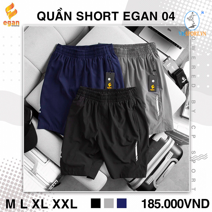 QUẦN SHORT EGAN 04 VẢI DÙ MÀU XANH - Hình ảnh 3