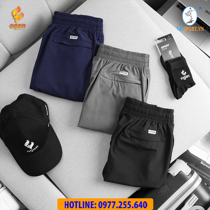 QUẦN SHORT EGAN 04 VẢI DÙ MÀU XANH - Hình ảnh 4