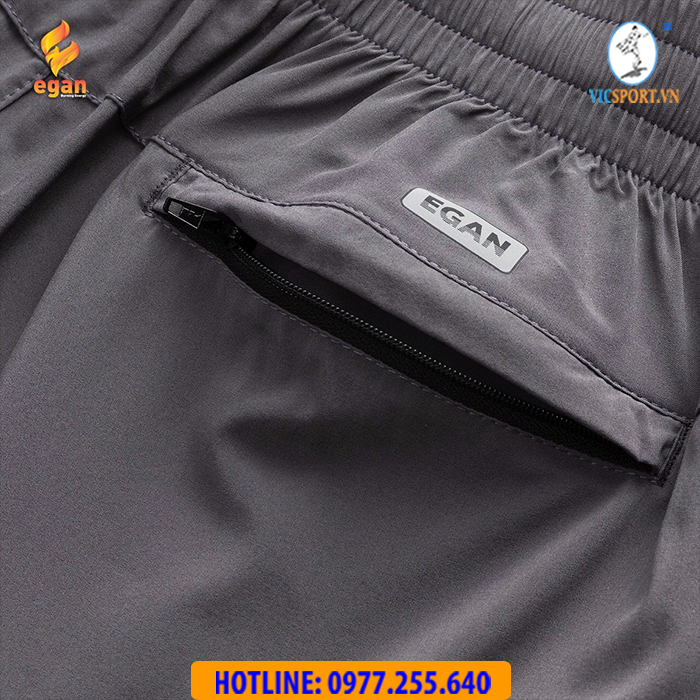QUẦN SHORT EGAN 04 VẢI DÙ MÀU XÁM - Hình ảnh 6