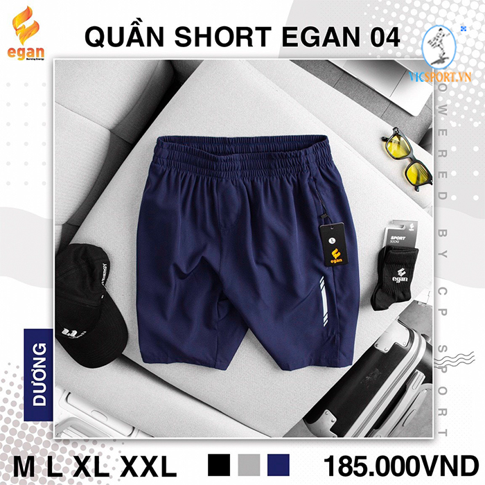 QUẦN SHORT EGAN 04 VẢI DÙ MÀU XANH