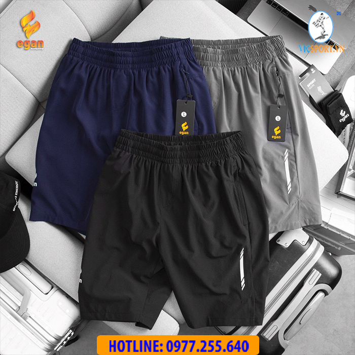 QUẦN SHORT EGAN 04 VẢI DÙ MÀU XANH - Hình ảnh 2