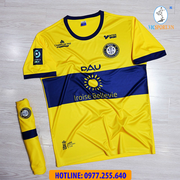 ÁO ĐÁ BANH QUANG HẢI CLB PAU FC 2022-2023 MÀU VÀNG - Hình ảnh 7