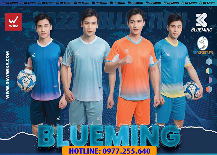 ÁO ĐÁ BANH WIKA BLUEMING CAM - Hình ảnh 2