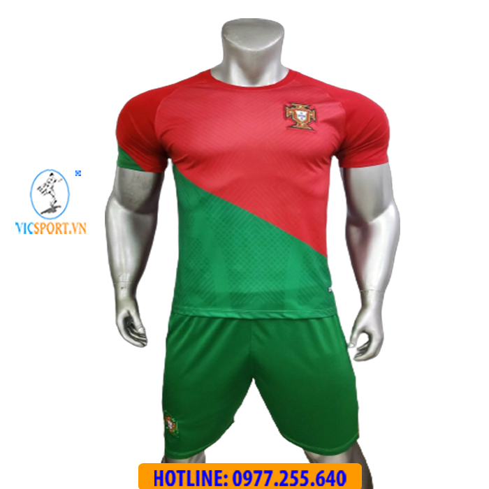 ÁO ĐỘI TUYỂN BỒ ĐÀO NHA WORLDCUP 2022 ĐỎ XANH - Hình ảnh 3