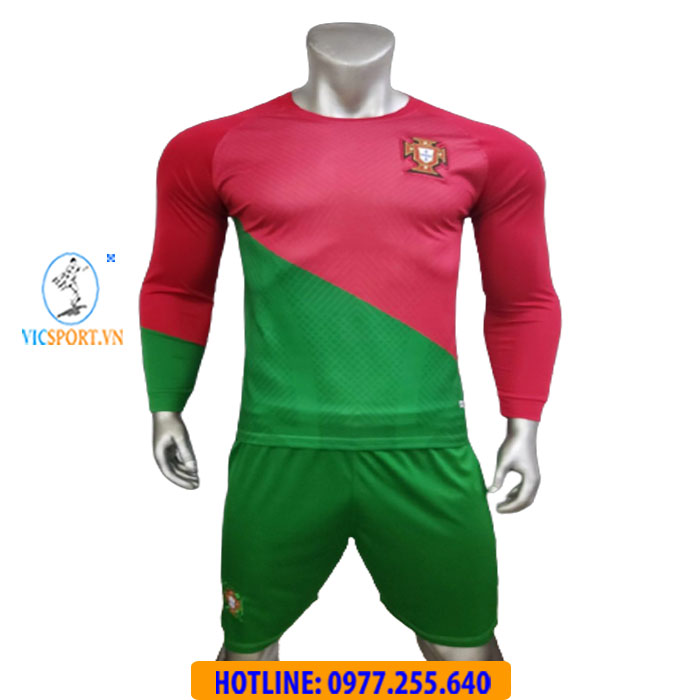 ÁO TAY DÀI ĐỘI TUYỂN BỒ ĐÀO NHA WORLD CUP 2022 MÀU ĐỎ - Hình ảnh 3