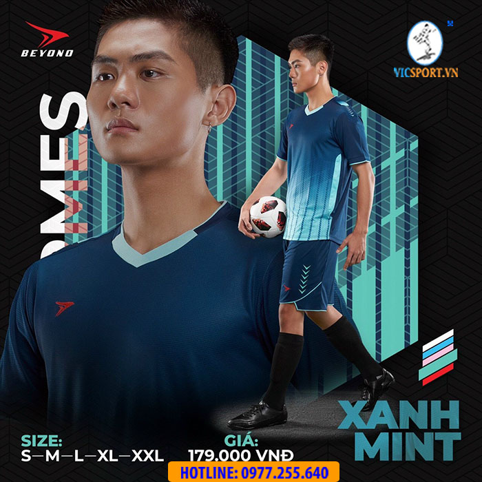 ÁO ĐÁ BANH BEYONO HERMES XANH MINT