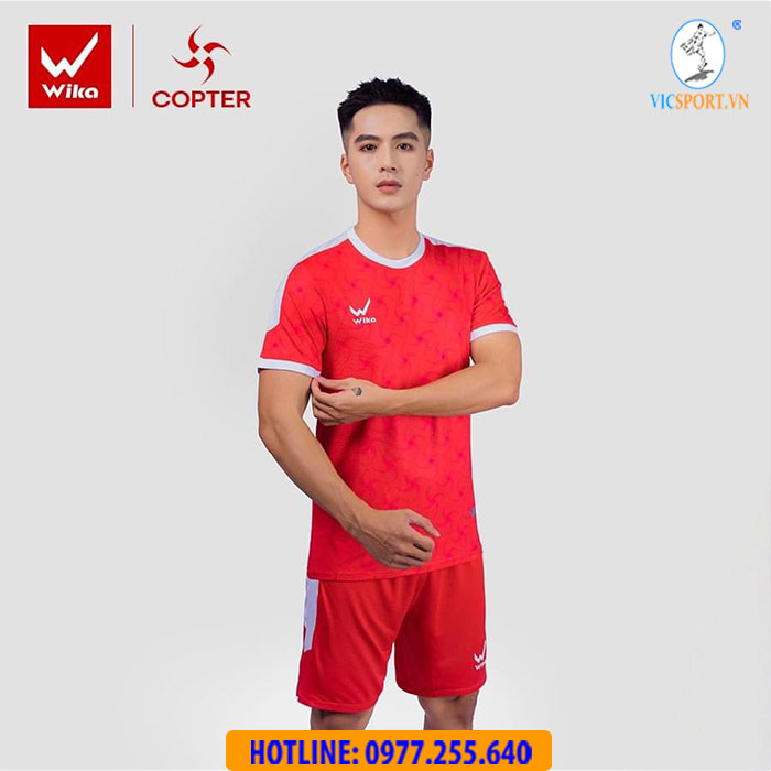 ÁO ĐÁ BANH WIKA COPTER MÀU ĐỎ - Hình ảnh 3