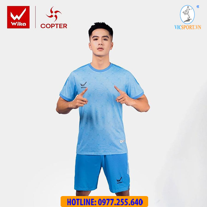 ÁO ĐÁ BANH WIKA COPTER MÀU XANH NGỌC - Hình ảnh 3
