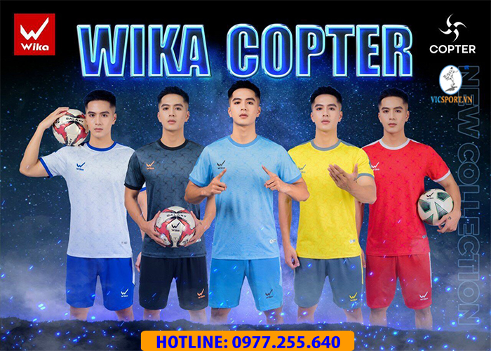 ÁO ĐÁ BANH WIKA COPTER MÀU ĐEN - Hình ảnh 2