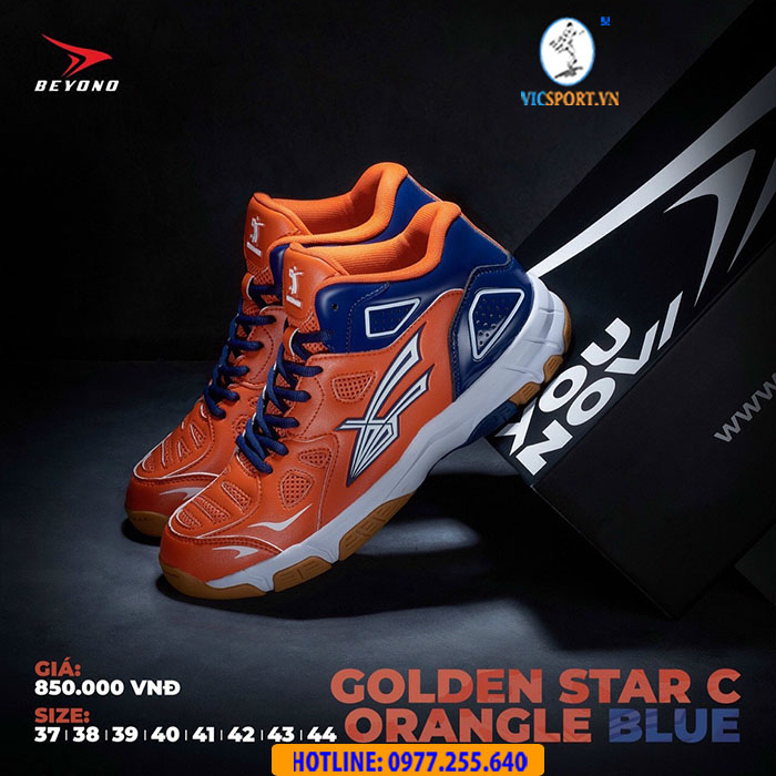 GIÀY BÓNG CHUYỀN BEYONO GOLDEN STAR C CAM XANH - Hình ảnh 2