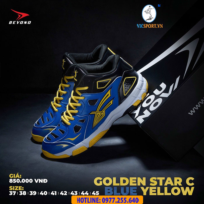 GIÀY BÓNG CHUYỀN BEYONO GOLDEN STAR C XANH VÀNG - Hình ảnh 3
