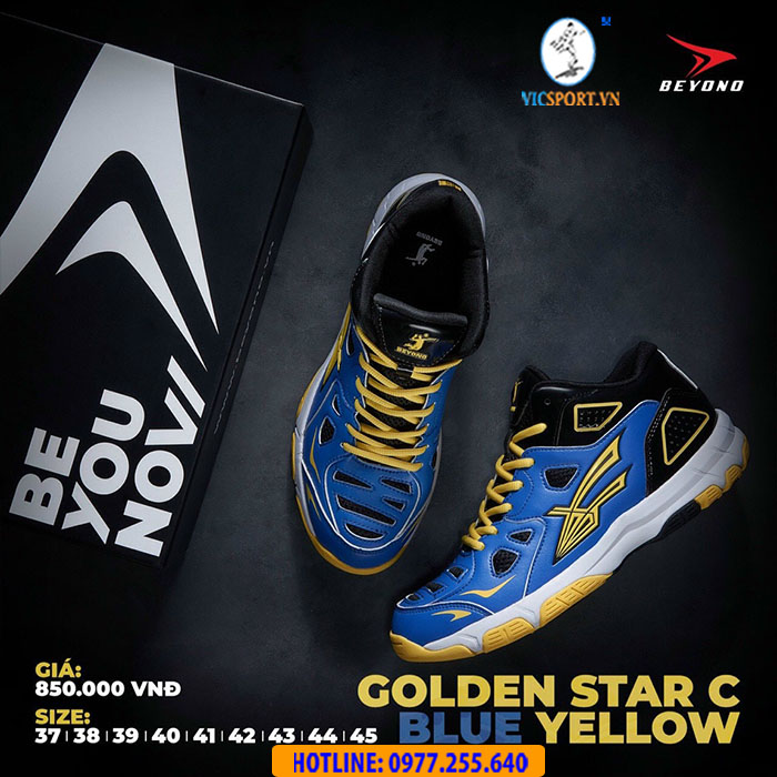 GIÀY BÓNG CHUYỀN BEYONO GOLDEN STAR C XANH VÀNG - Hình ảnh 2