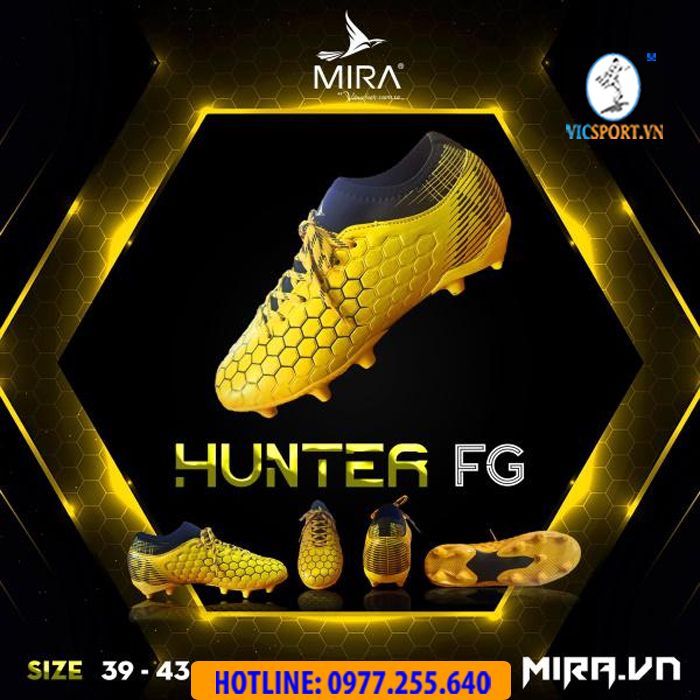 GIÀY ĐÁ BANH MIRA HUNTER FG MÀU VÀNG ĐỒNG - Hình ảnh 2