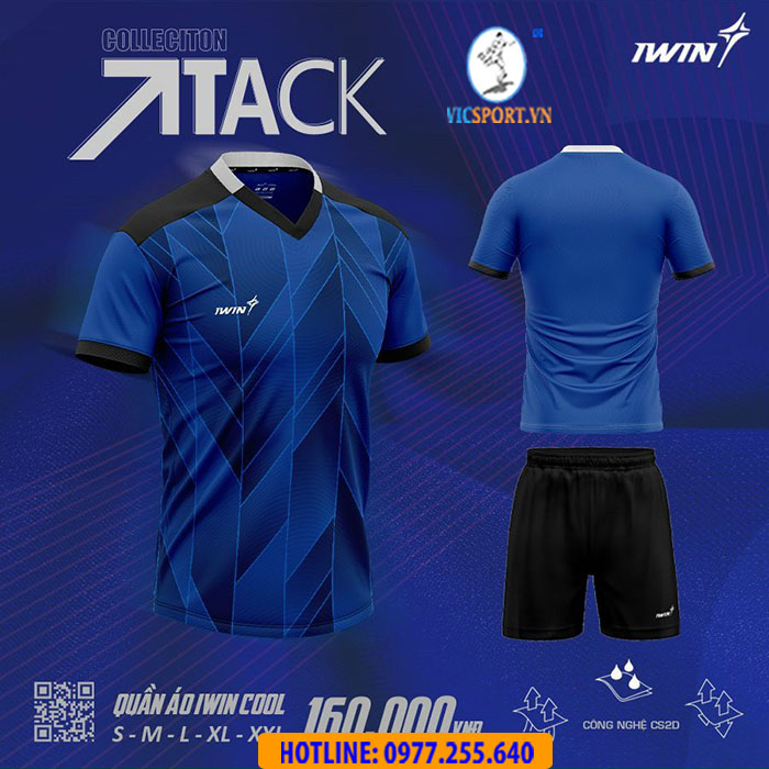 ÁO ĐÁ BANH IWIN COOL ATTACK A07 XANH BÍCH - Hình ảnh 2