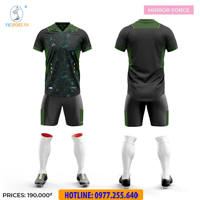 ÁO ĐÁ BANH KAIWIN MIRROR FORCE MÀU ĐEN - Hình ảnh 2