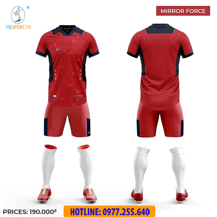 ÁO ĐÁ BANH KAIWIN MIRROR FORCE MÀU ĐỎ - Hình ảnh 3