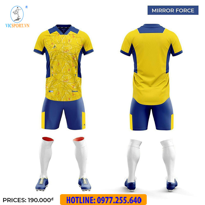 ÁO ĐÁ BANH KAIWIN MIRROR FORCE MÀU VÀNG - Hình ảnh 3
