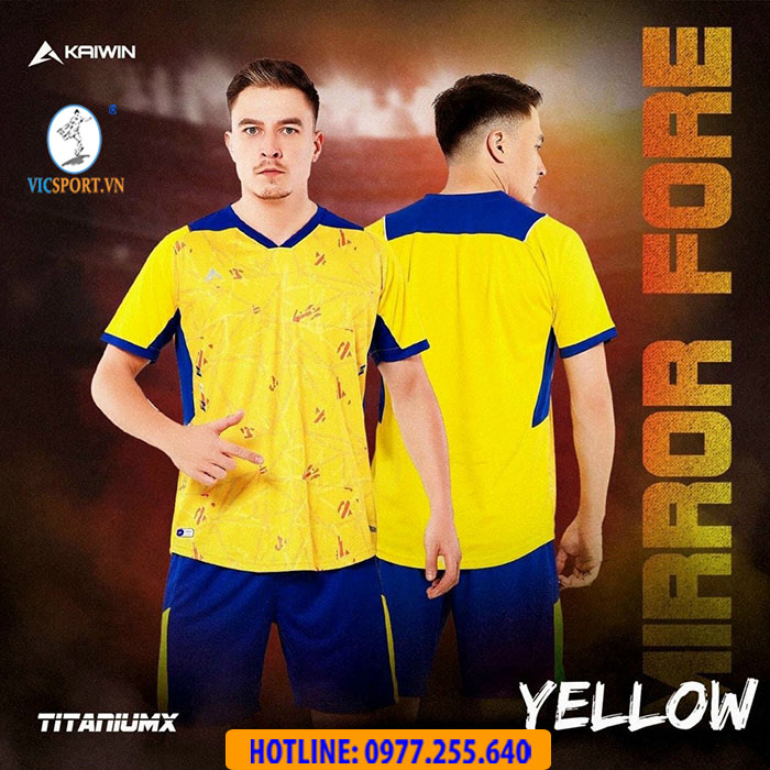 ÁO ĐÁ BANH KAIWIN MIRROR FORCE MÀU VÀNG