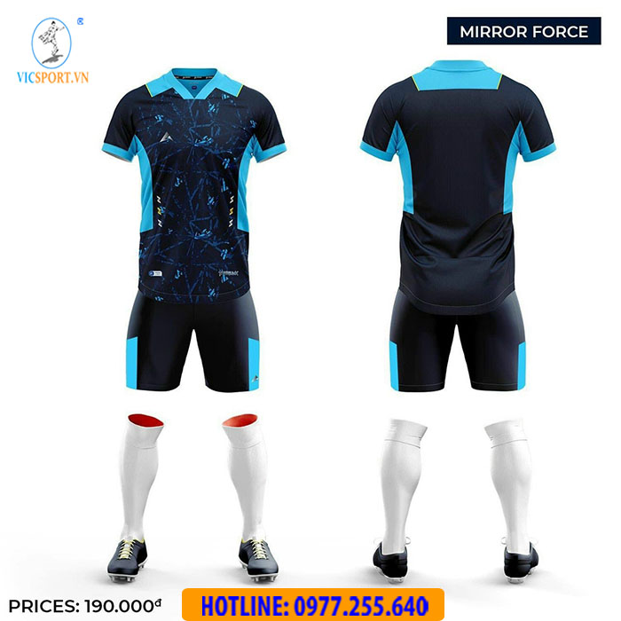 ÁO ĐÁ BANH KAIWIN MIRROR FORCE XANH ĐEN - Hình ảnh 3