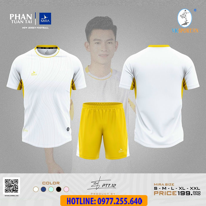 ÁO ĐÁ BANH MIRA PTT.12 MÀU TRẮNG - Hình ảnh 7