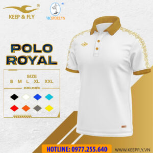 ÁO POLO DI CHUYỂN KEEPFLY ROYAL MÀU TRẮNG