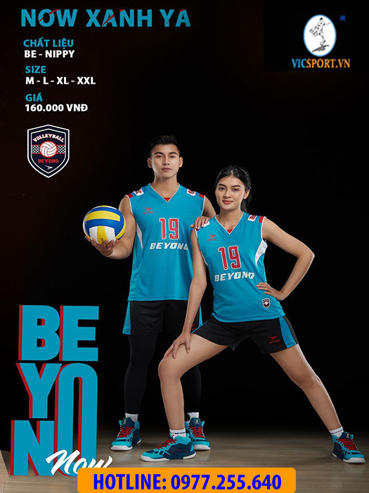 BỘ BÓNG CHUYỀN NỮ BEYONO NOW MÀU XANH - Hình ảnh 5