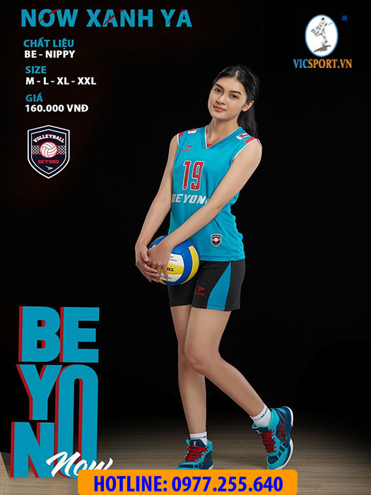 BỘ BÓNG CHUYỀN NỮ BEYONO NOW MÀU XANH - Hình ảnh 7