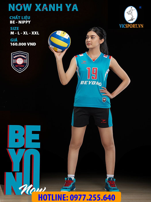 BỘ BÓNG CHUYỀN NỮ BEYONO NOW MÀU XANH - Hình ảnh 8