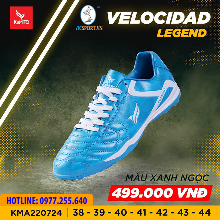 GIÀY ĐÁ BANH KAMITO VELOCIDAD LEGEND TF MÀU XANH NGỌC