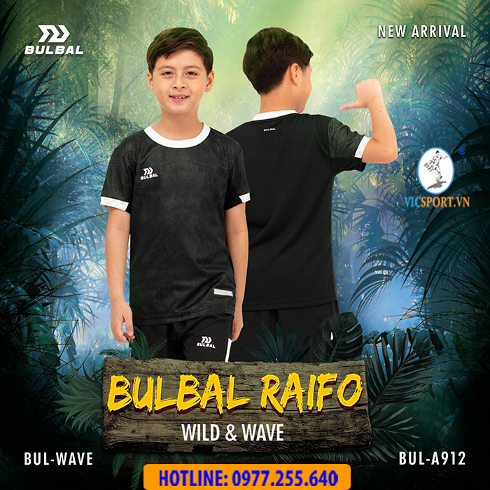 ÁO ĐÁ BANH TRẺ EM RAIFO MÀU ĐEN - Hình ảnh 4