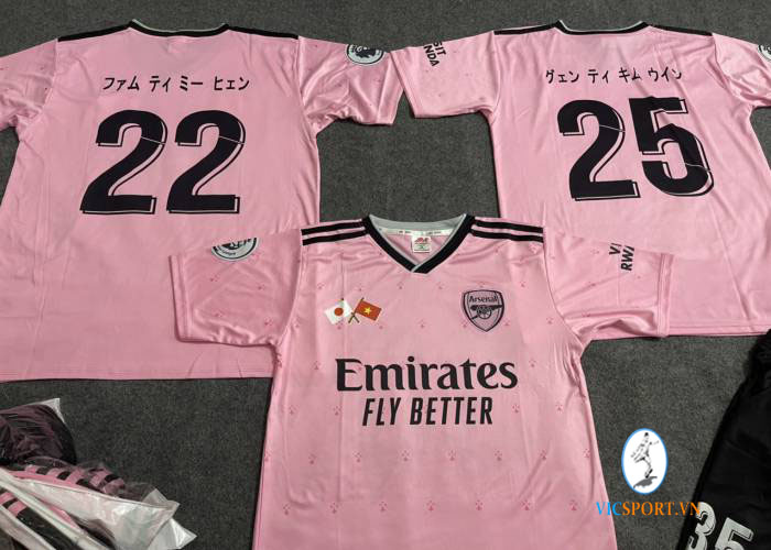 ÁO ARSENAL HỒNG 22-23 IN CHO KHÁCH - Hình ảnh 5