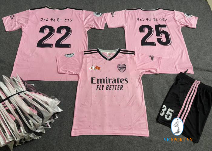 ÁO ARSENAL HỒNG 22-23 IN CHO KHÁCH - Hình ảnh 2