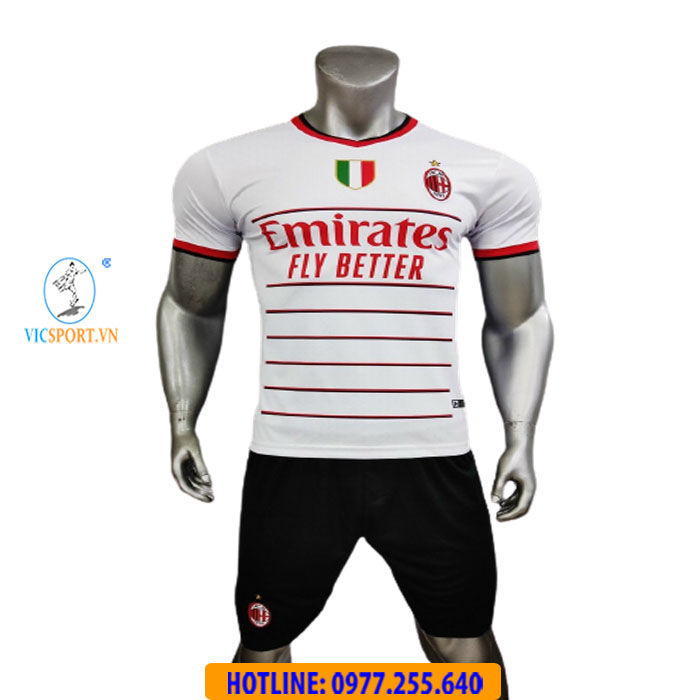 ÁO ĐÁ BANH CLB AC MILAN 2022-2023 SÂN KHÁCH TRẮNG - Hình ảnh 5