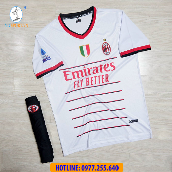 ÁO ĐÁ BANH CLB AC MILAN 2022-2023 SÂN KHÁCH TRẮNG - Hình ảnh 4