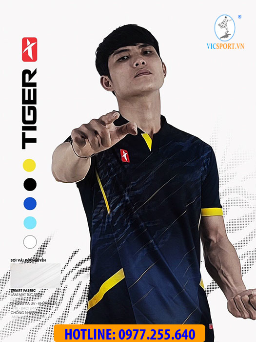 ÁO ĐÁ BANH XSPEED S12 TIGER MÀU ĐEN - Hình ảnh 3