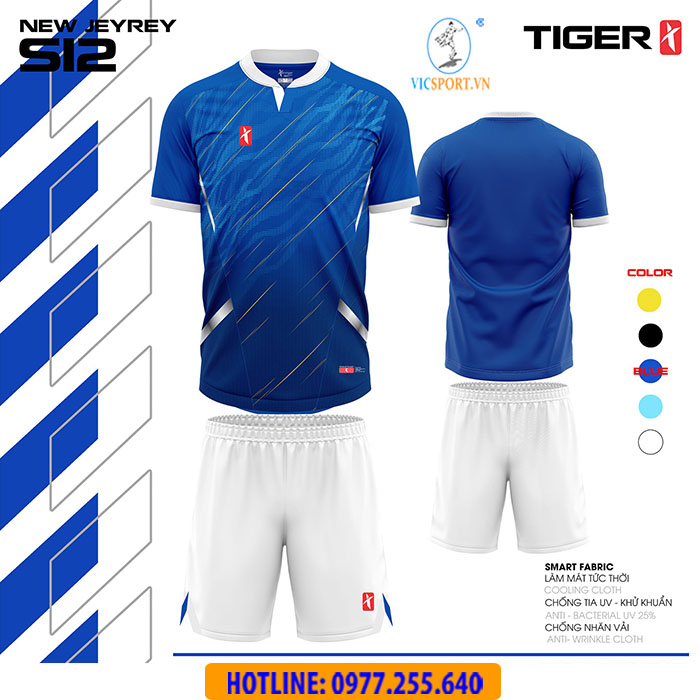 ÁO ĐÁ BANH XSPEED S12 TIGER MÀU XANH BÍCH