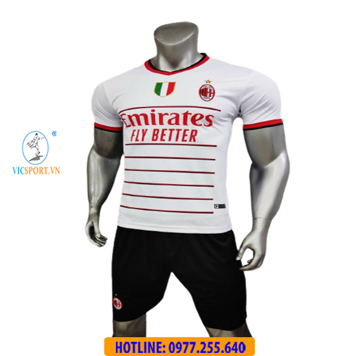 ÁO ĐÁ BANH CLB AC MILAN 2022-2023 SÂN KHÁCH TRẮNG - Hình ảnh 2