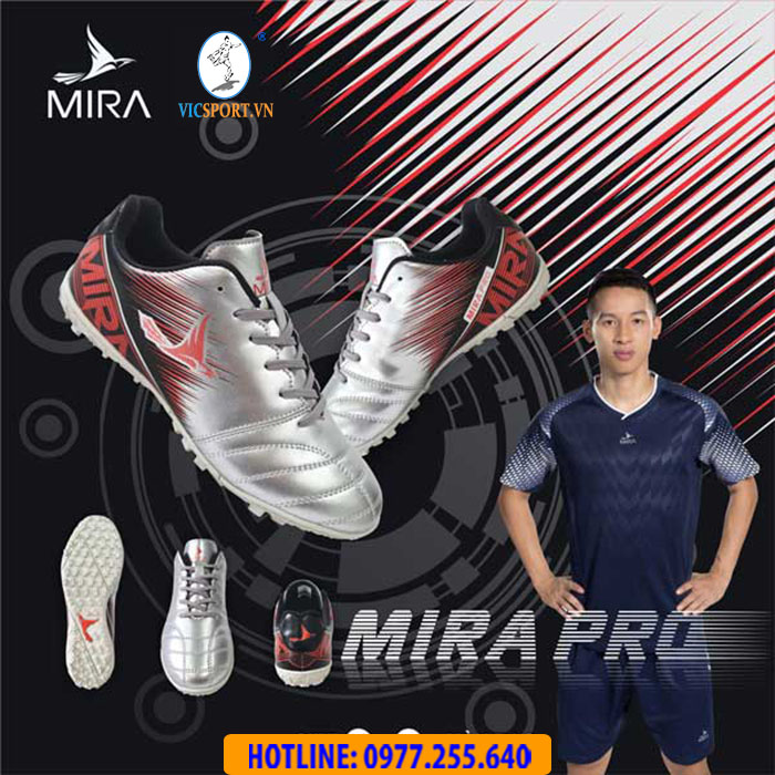 GIÀY ĐÁ BANH MIRA PRO MÀU BẠC - Hình ảnh 2