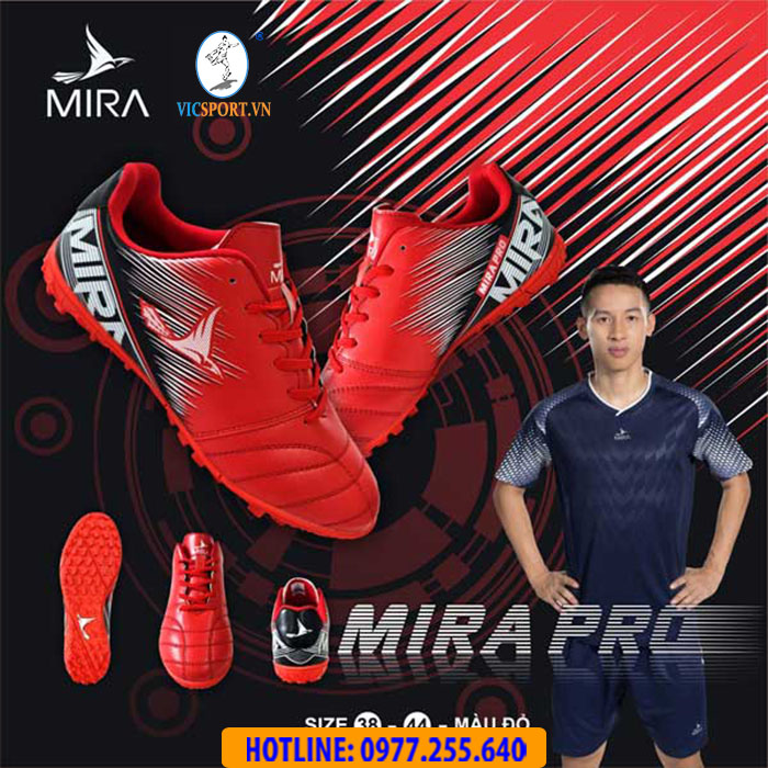 GIÀY ĐÁ BANH MIRA PRO MÀU ĐỎ - Hình ảnh 4