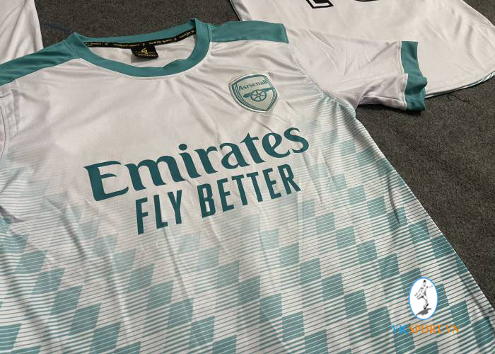 ÁO ARSENAL TRẮNG XANH IN CHO KHÁCH - Hình ảnh 4